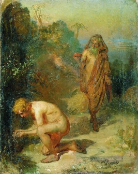 Diogenes und den Jungen 1867 Ilya Repin Ölgemälde